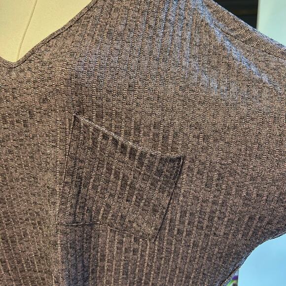 She + Sky Women Pullover Knit Crop Sweater SZ M Multicolor Metallic Oversized - Picture 7 of 8